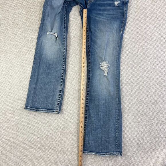 Vigoss Jeans The Chelsea Boot Cut Women's Size 7/8 Stretch Distressed Blue Denim - Picture 9 of 15